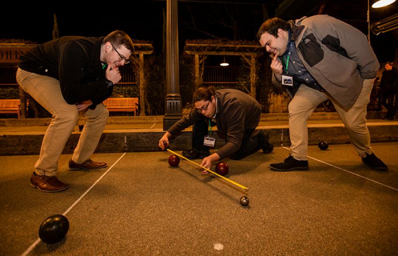 OSU HEDP members playing boccee ball at NLF-JHF Conference