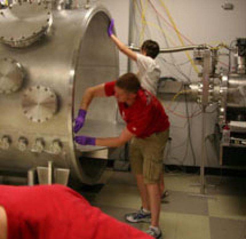 Students Cleaning the Compressor Chamber