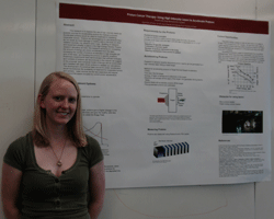 Danielle Kelly Stands next to her winning poster